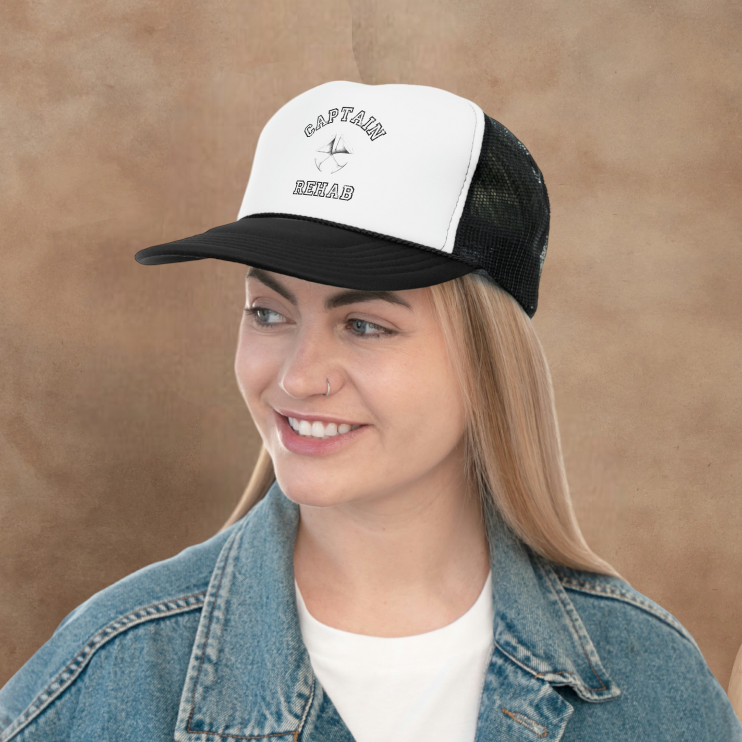 THE REAL CAPTAIN REHAB TRUCKER HAT