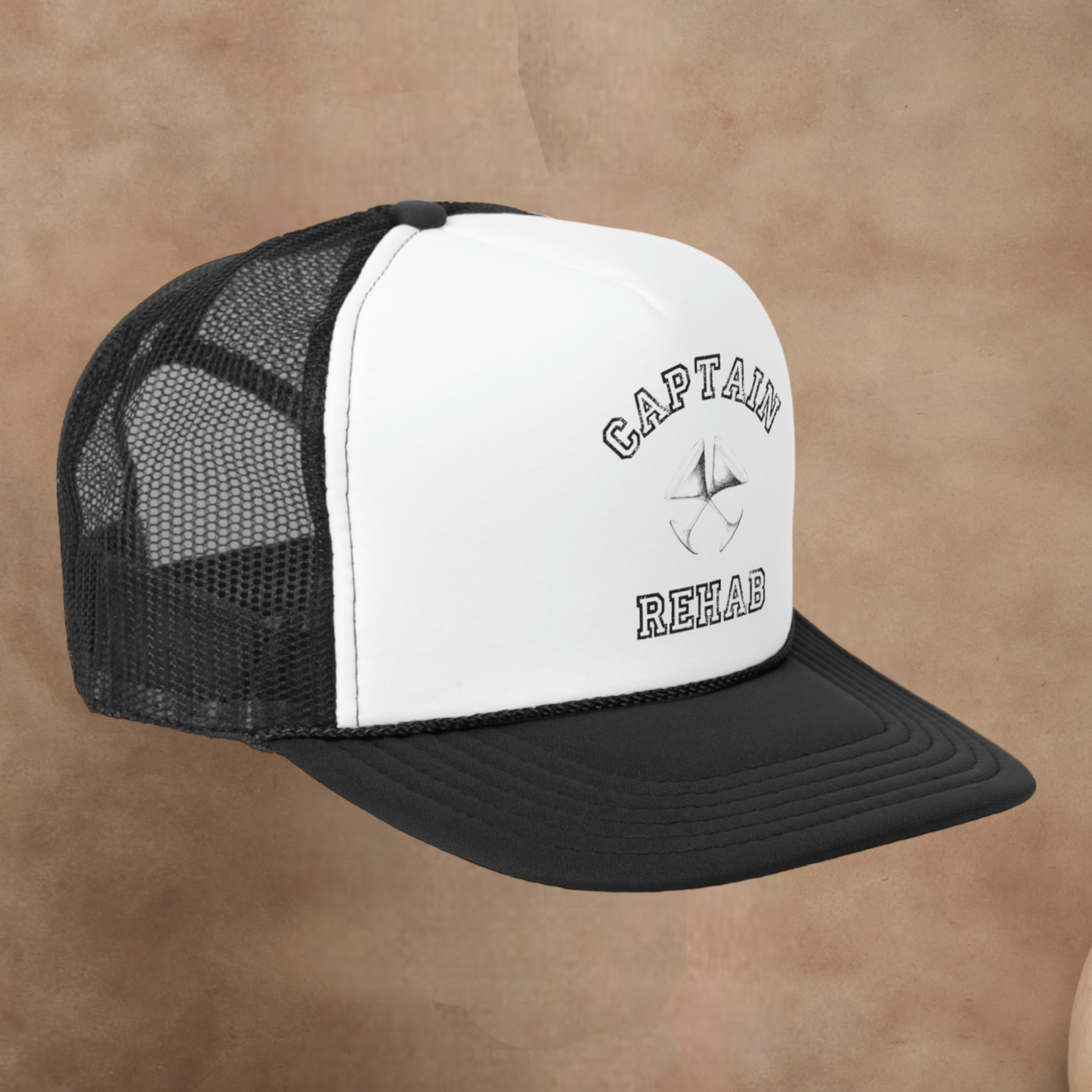 THE REAL CAPTAIN REHAB TRUCKER HAT