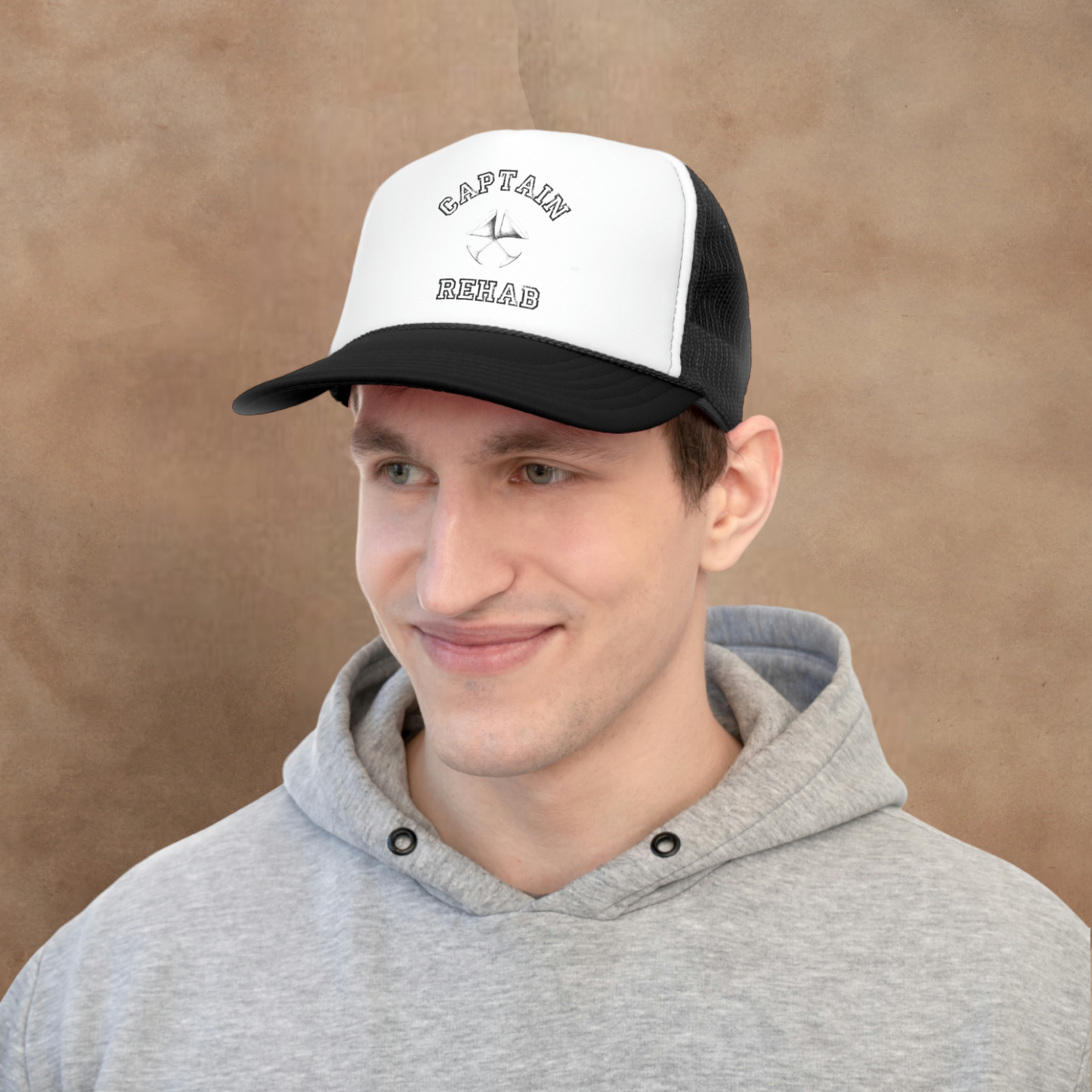 THE REAL CAPTAIN REHAB TRUCKER HAT