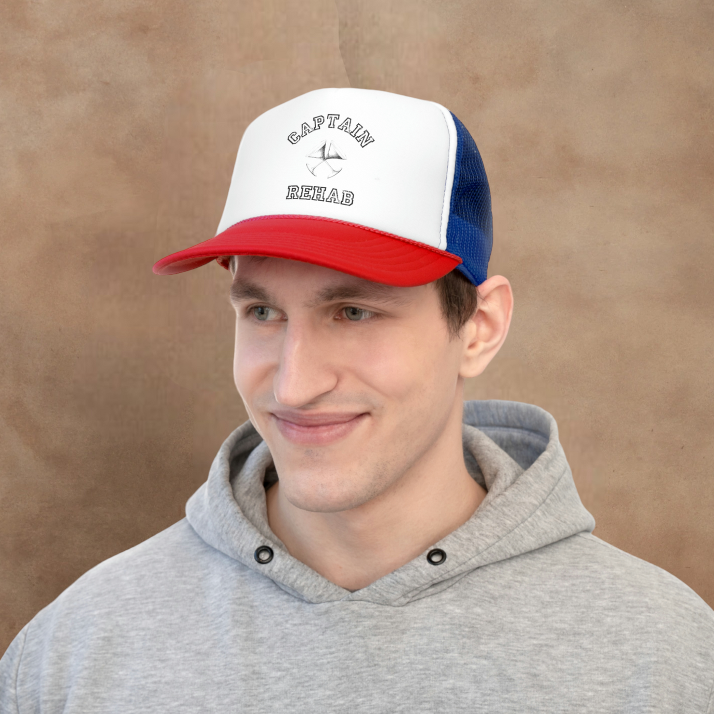 THE REAL CAPTAIN REHAB TRUCKER HAT