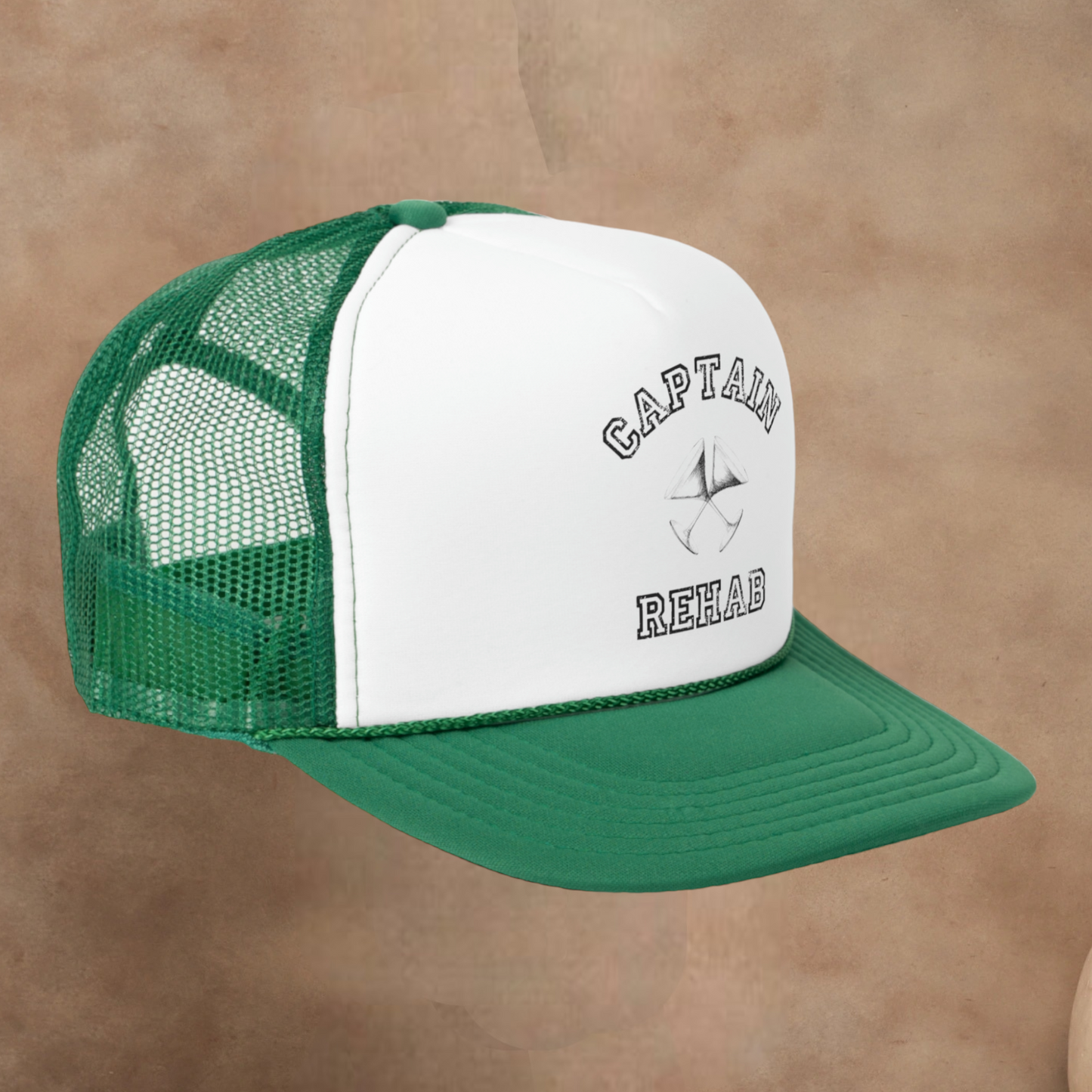 THE REAL CAPTAIN REHAB TRUCKER HAT