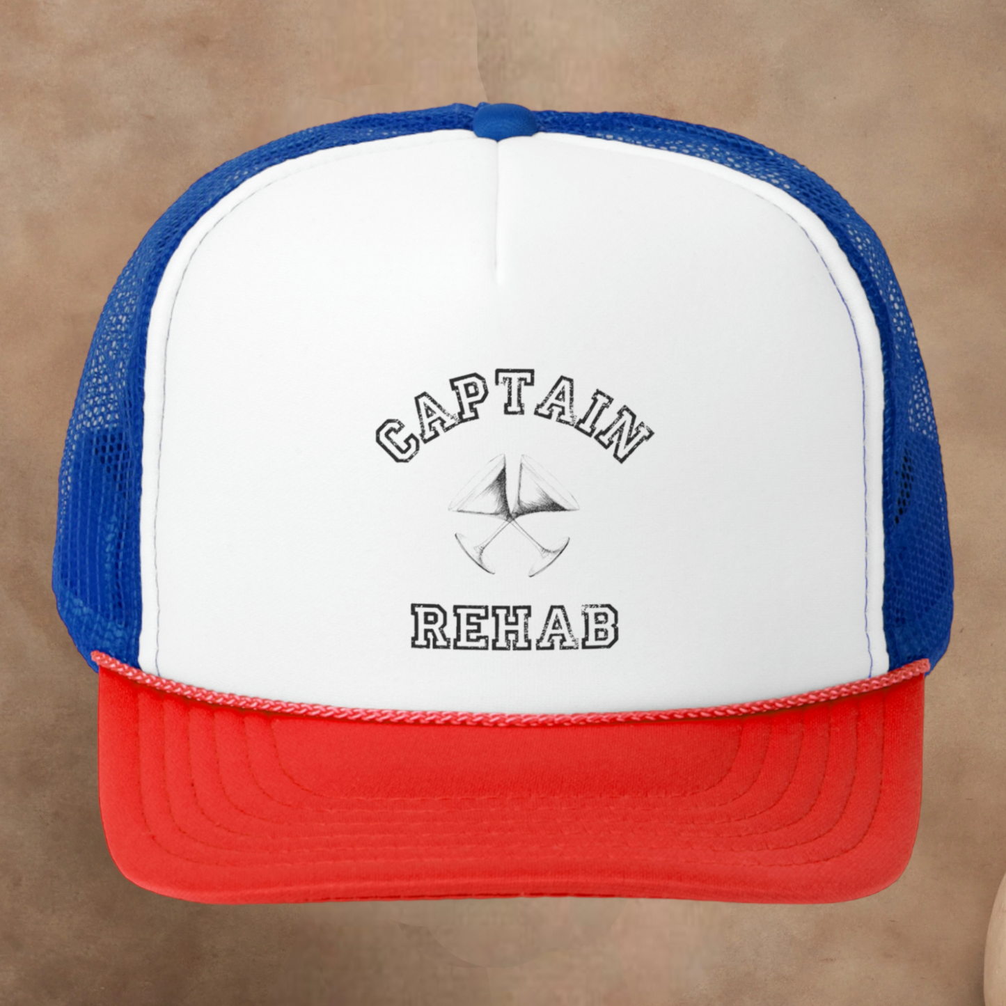 THE REAL CAPTAIN REHAB TRUCKER HAT