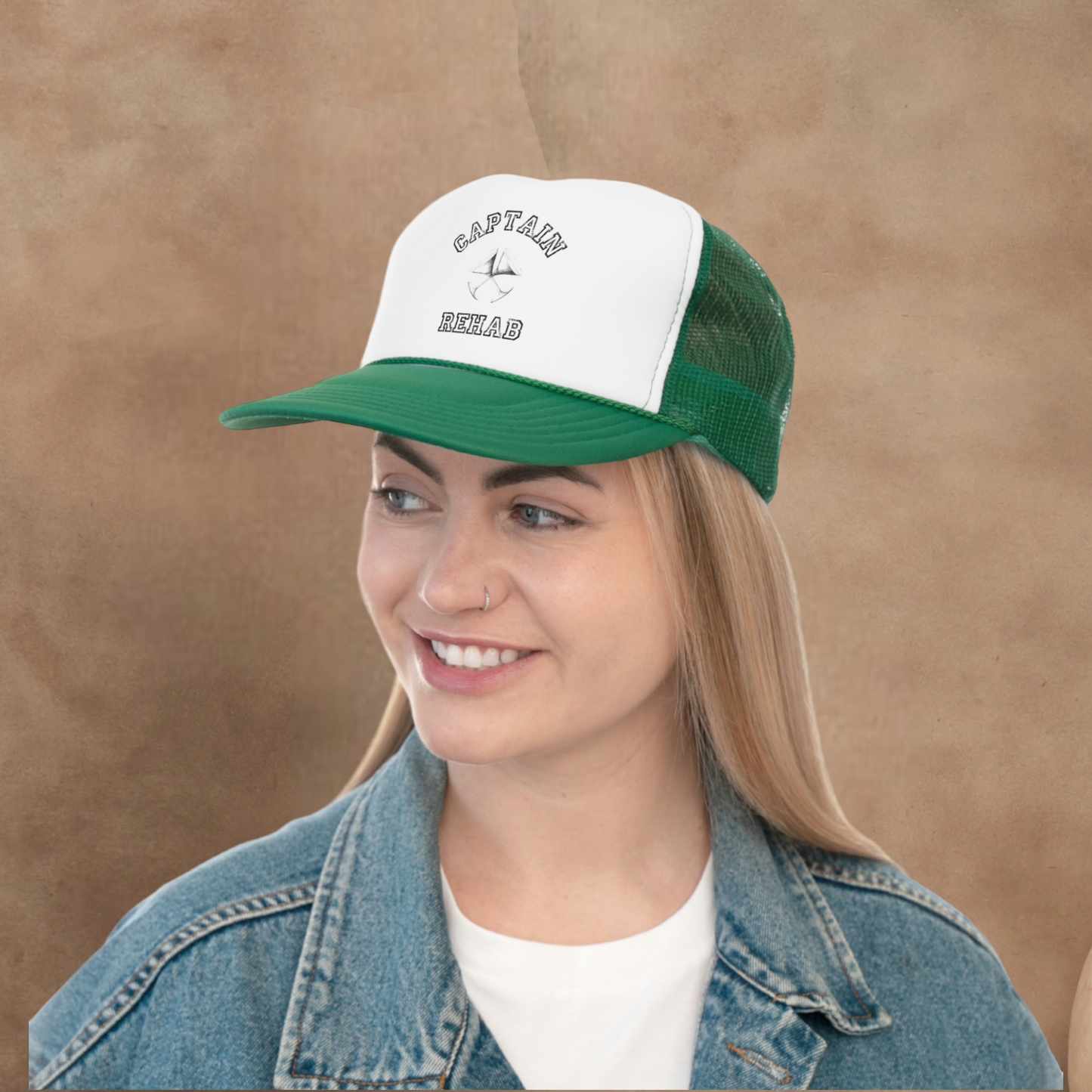 THE REAL CAPTAIN REHAB TRUCKER HAT