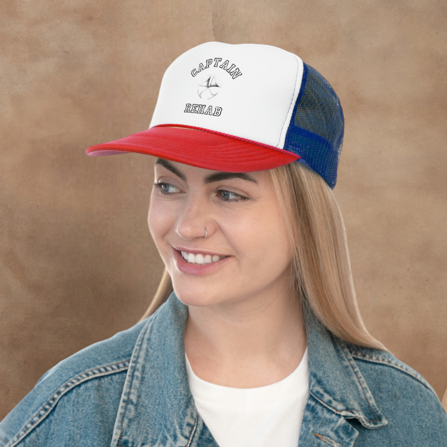THE REAL CAPTAIN REHAB TRUCKER HAT