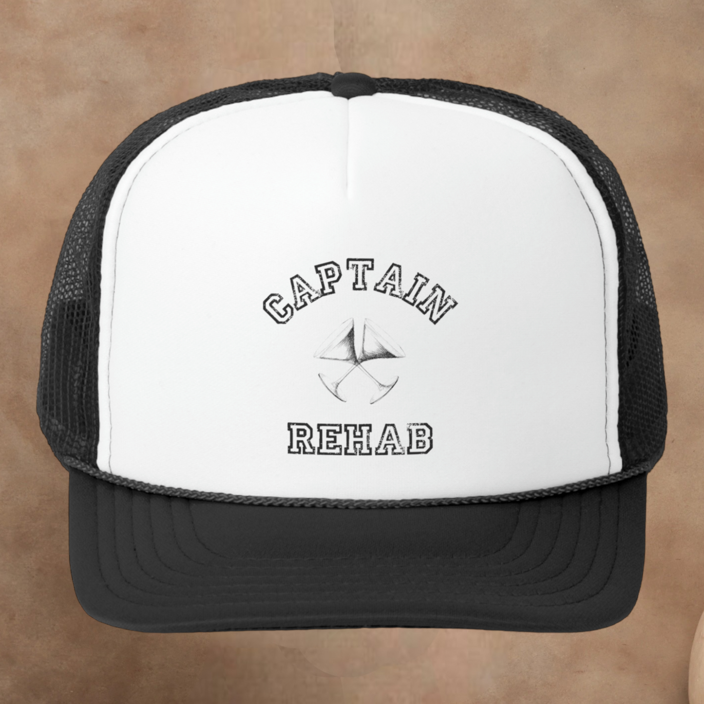 THE REAL CAPTAIN REHAB TRUCKER HAT