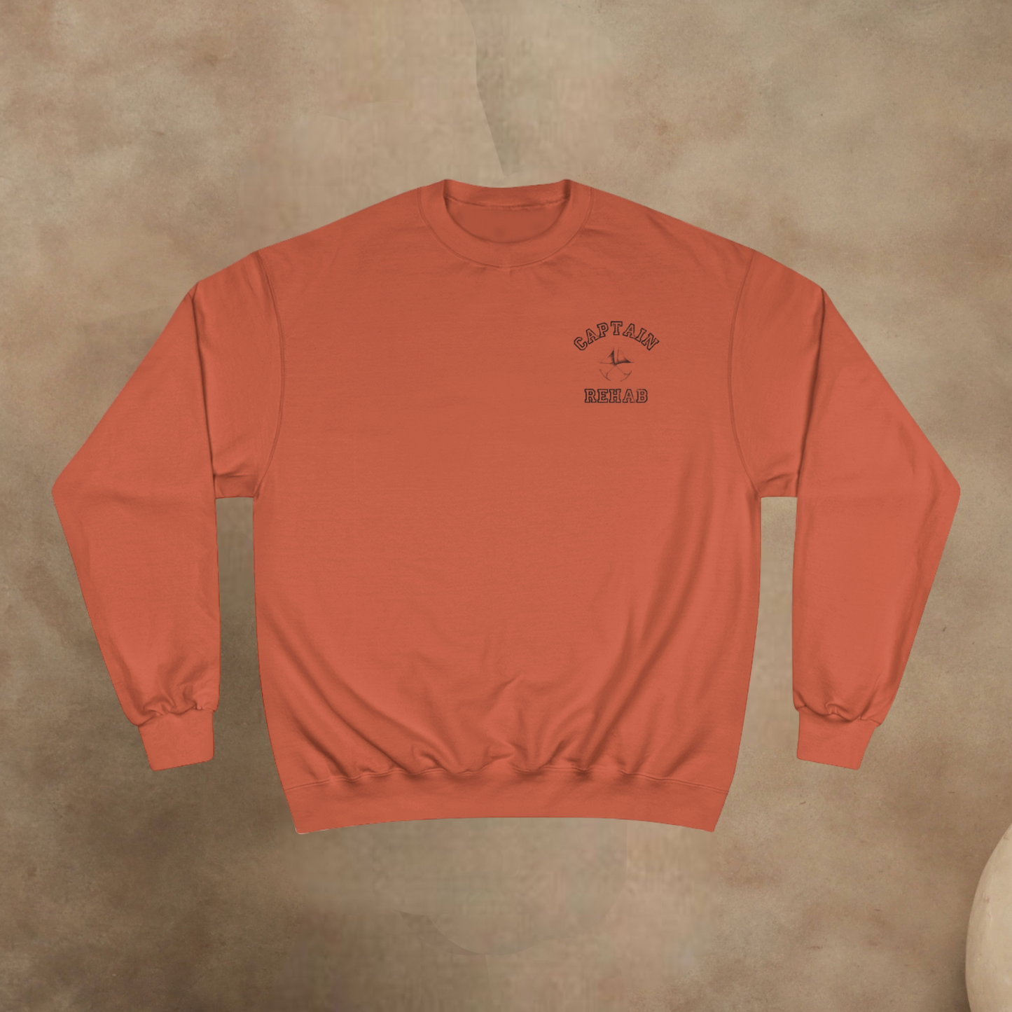 THE REAL CAPTAIN REHAB - EAT IT WITH YOUR HANDS CHAMPION CREWNECK